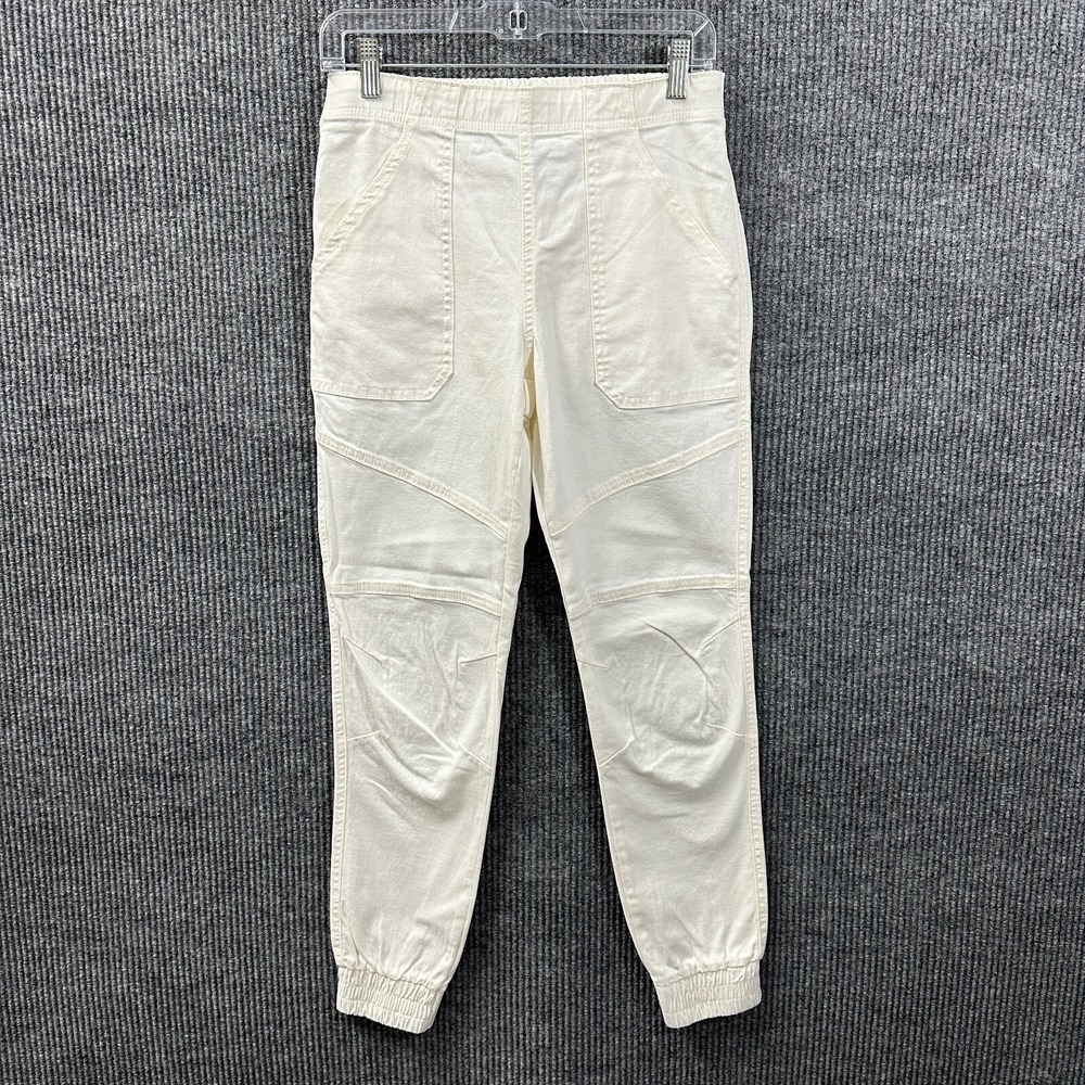 Sincerely‎ Jules Womens Tapered Pants Small Beige Pull On Elastic Waist Mid Rise